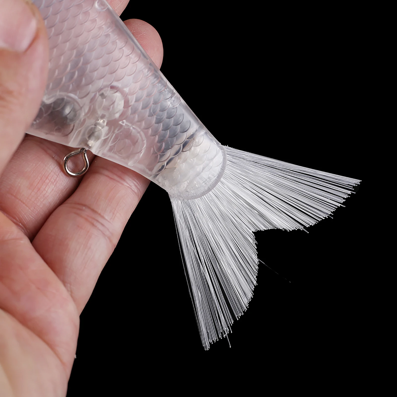 Chan'sHuang Swimbait sin pintar, cola de cepillo, que se hunde - imagen 5