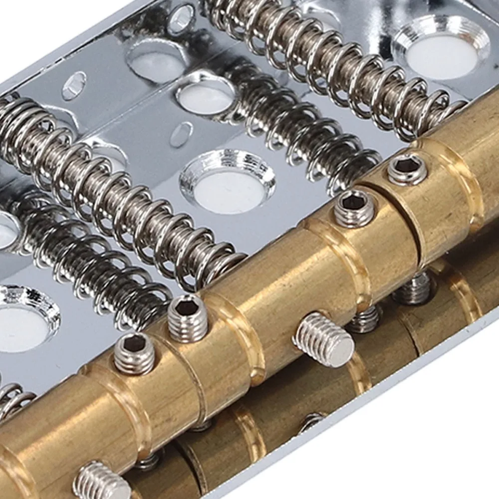 Puente de guitarra TL de selletas con acabado plateado metálico - imagen 2