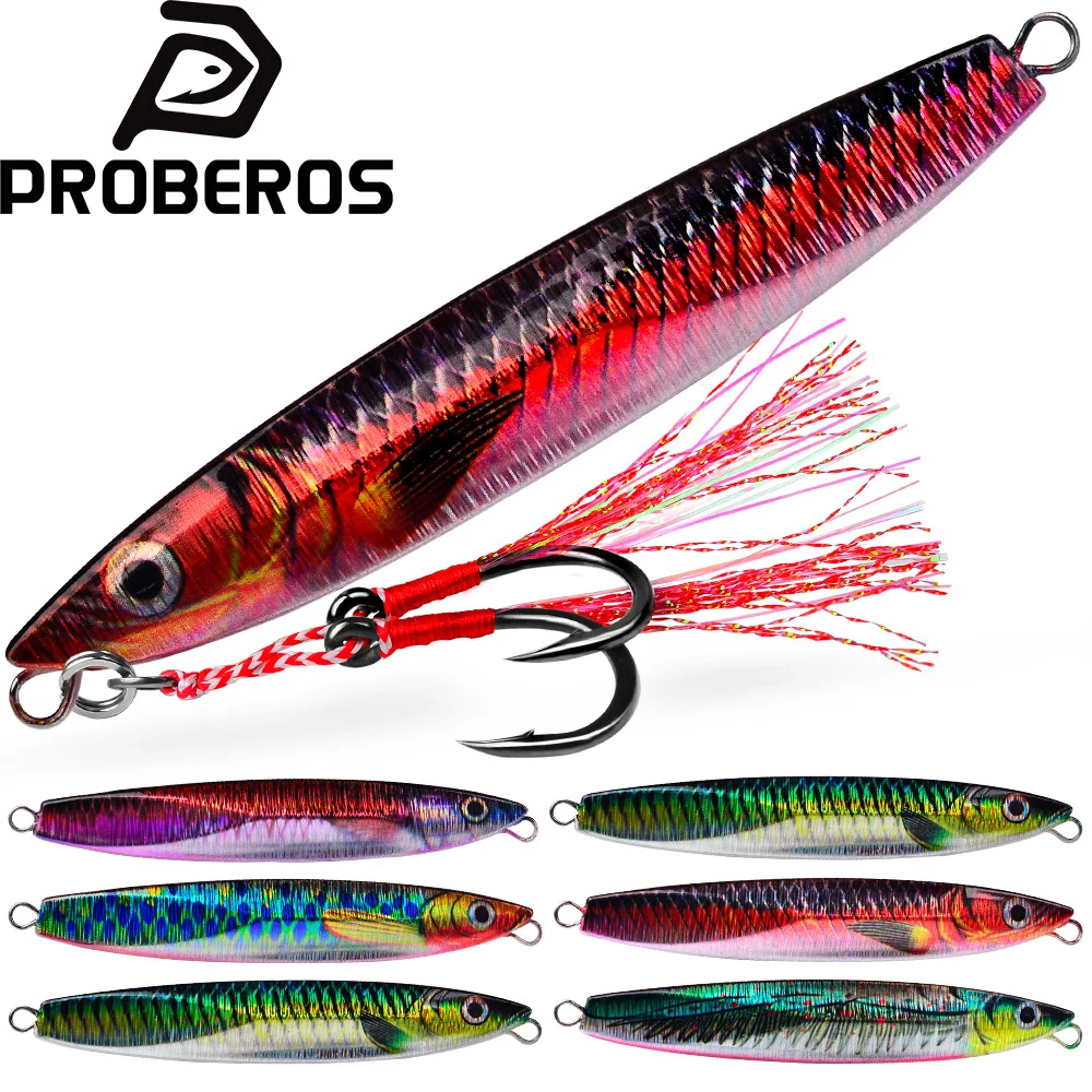 Cuchara jigging PROBEROS con anzuelos auxiliares para agua salada - imagen 5
