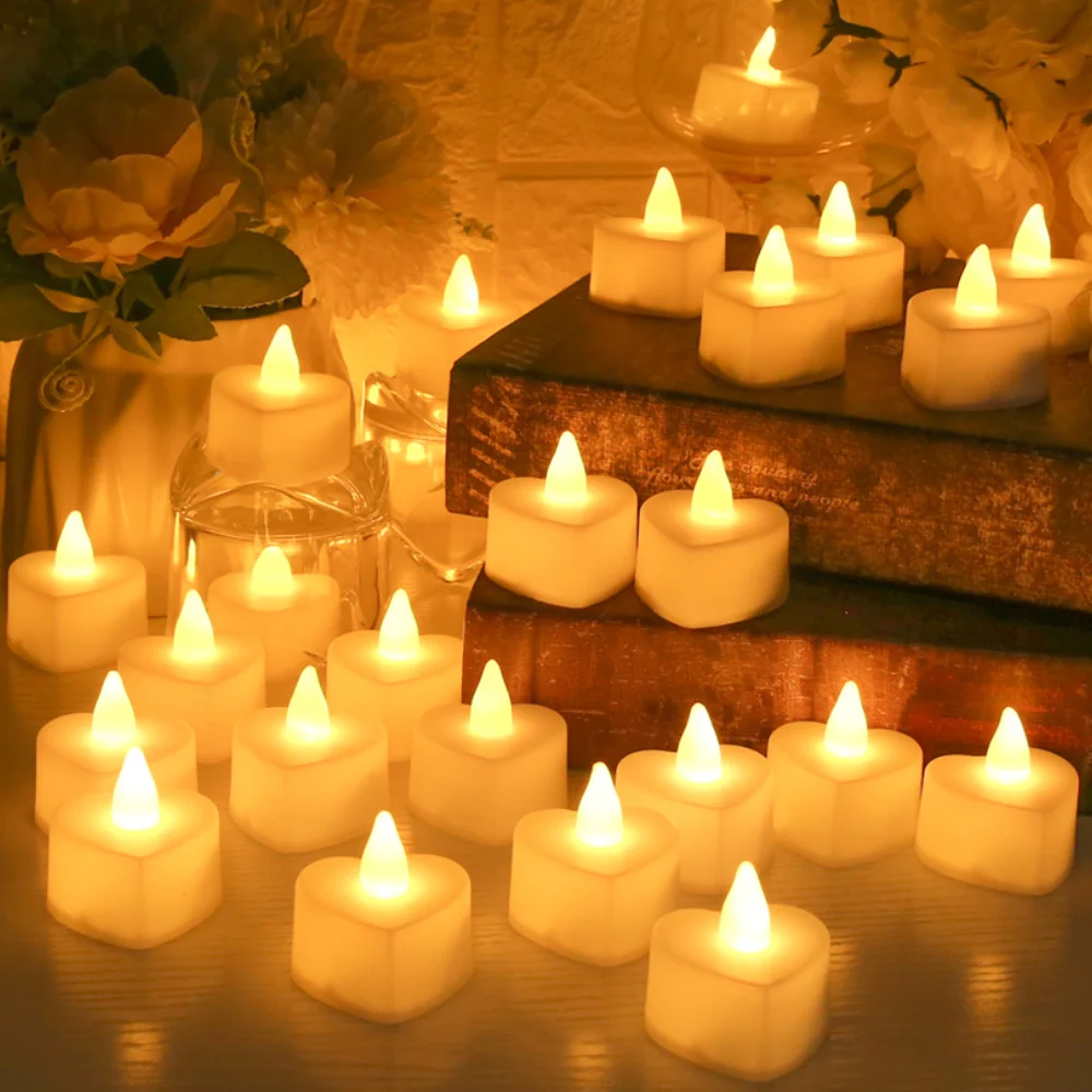 Vela LED blanca cálida