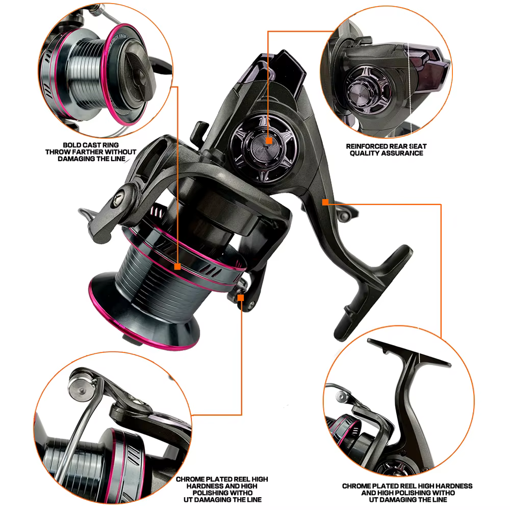 GHOTDA Carrete de pesca agua salada serie 9000-12000, gran capacidad - imagen 3