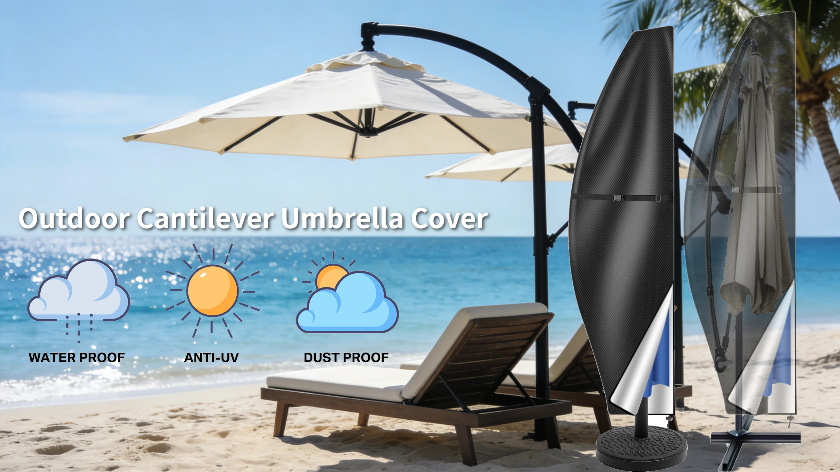 Funda para sombrilla de patio exterior protectora
