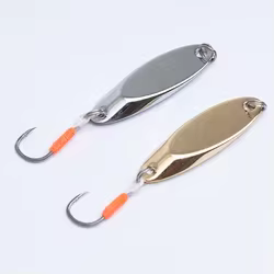 OUTKIT Cuchara metálica cobre 2,5-5g - Señuelo para carpa con anzuelo rojo