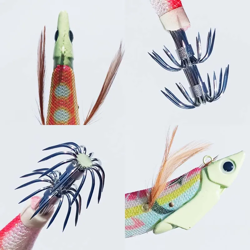 Jig de calamar con cabeza luminosa japonesa y fundición larga - imagen 3