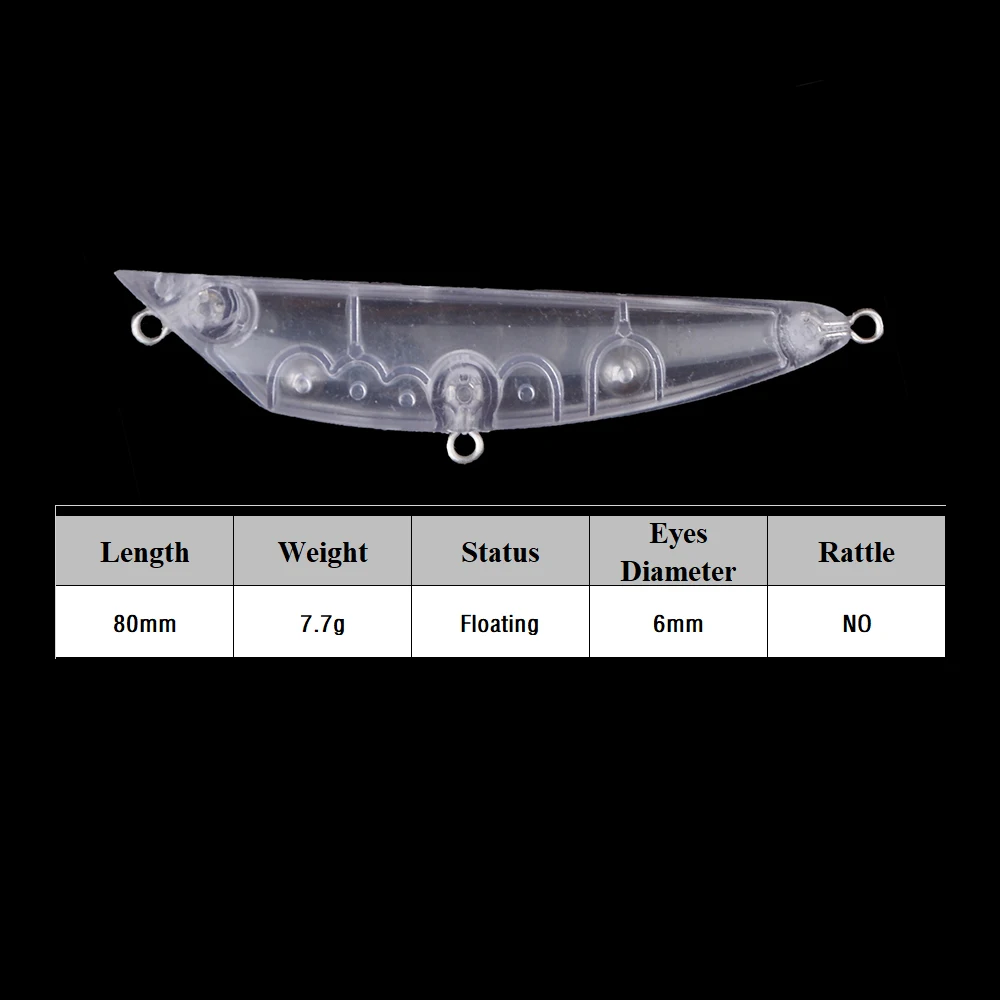 Chan’sHuang Carnada Topwater Dog Walking – 8 cm sin pintar - imagen 3