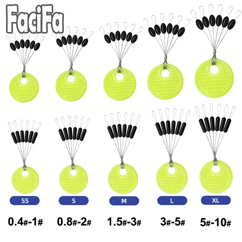 Flotador de silicona tipo bean para pesca