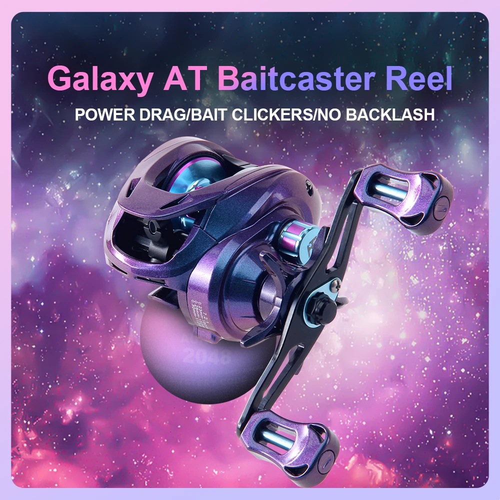 Carrete Baitcaster Galaxy – Freno magnético 7,2:1, agua dulce y salada