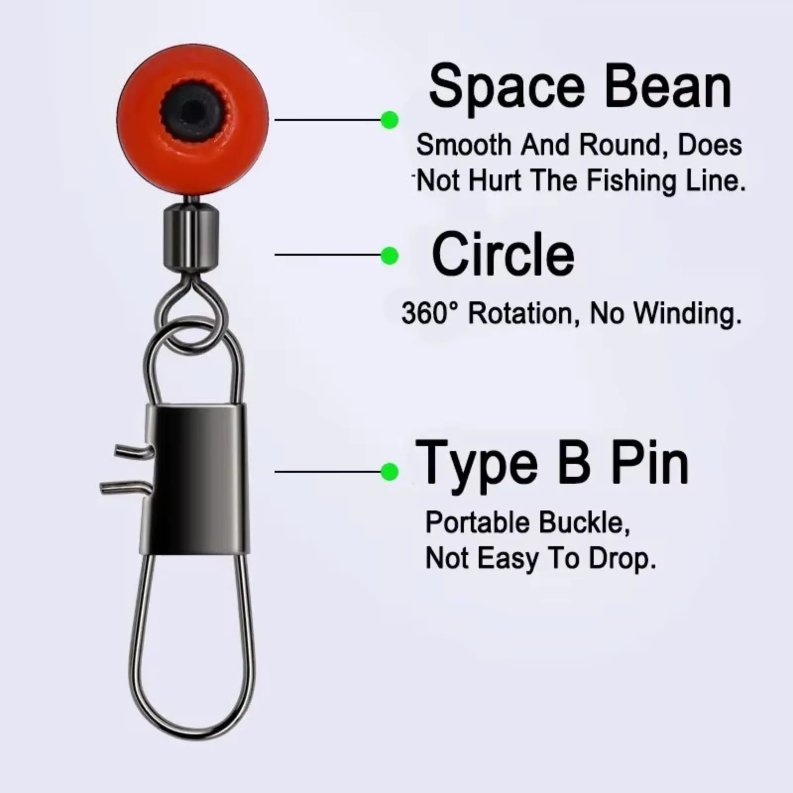 Conector anti-enredos Space Bean 360° giratorio para agua salada - imagen 3