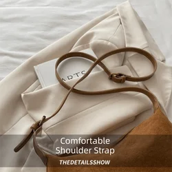 Bolso bandolera de gamuza gran capacidad con correa ajustable