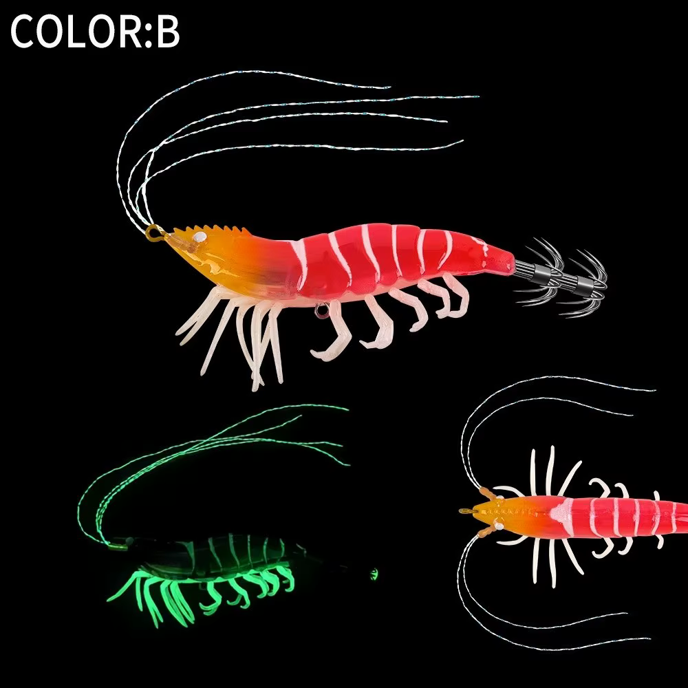 Webfoot Señuelo Camarón Luminoso 80mm para Calamar - imagen 4