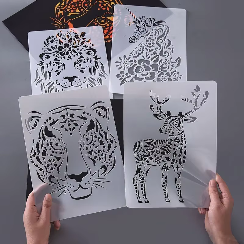 Plantillas para pintar con animales – Láminas de encaje decorativas - imagen 3