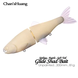 Señuelo Shad Rattle sin pintar Chan’s Huang – Hundimiento