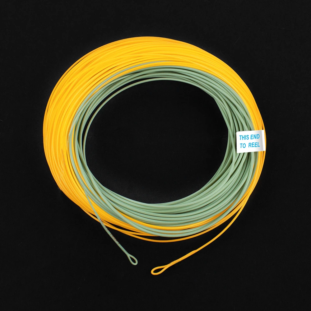 Línea de mosca Hercules WF flotante – Doble bucle soldado amarillo fluorescente - imagen 2