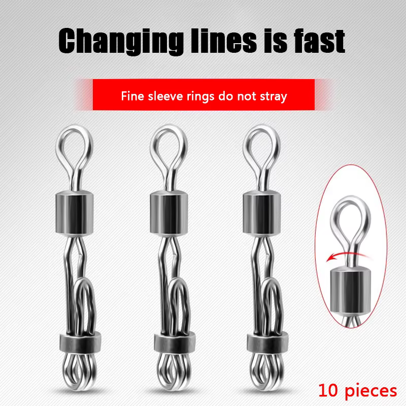 Conector sublínea con figura en ocho – Clip rápido para pesca - imagen 3