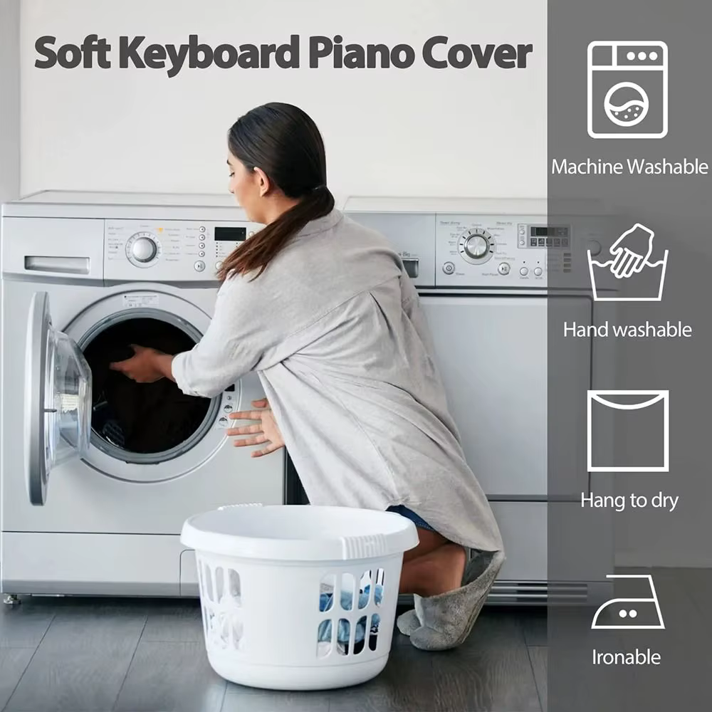 Funda Protectora Teclado Piano 61-88 Teclas Lona Impermeable y Antipolvo - imagen 4