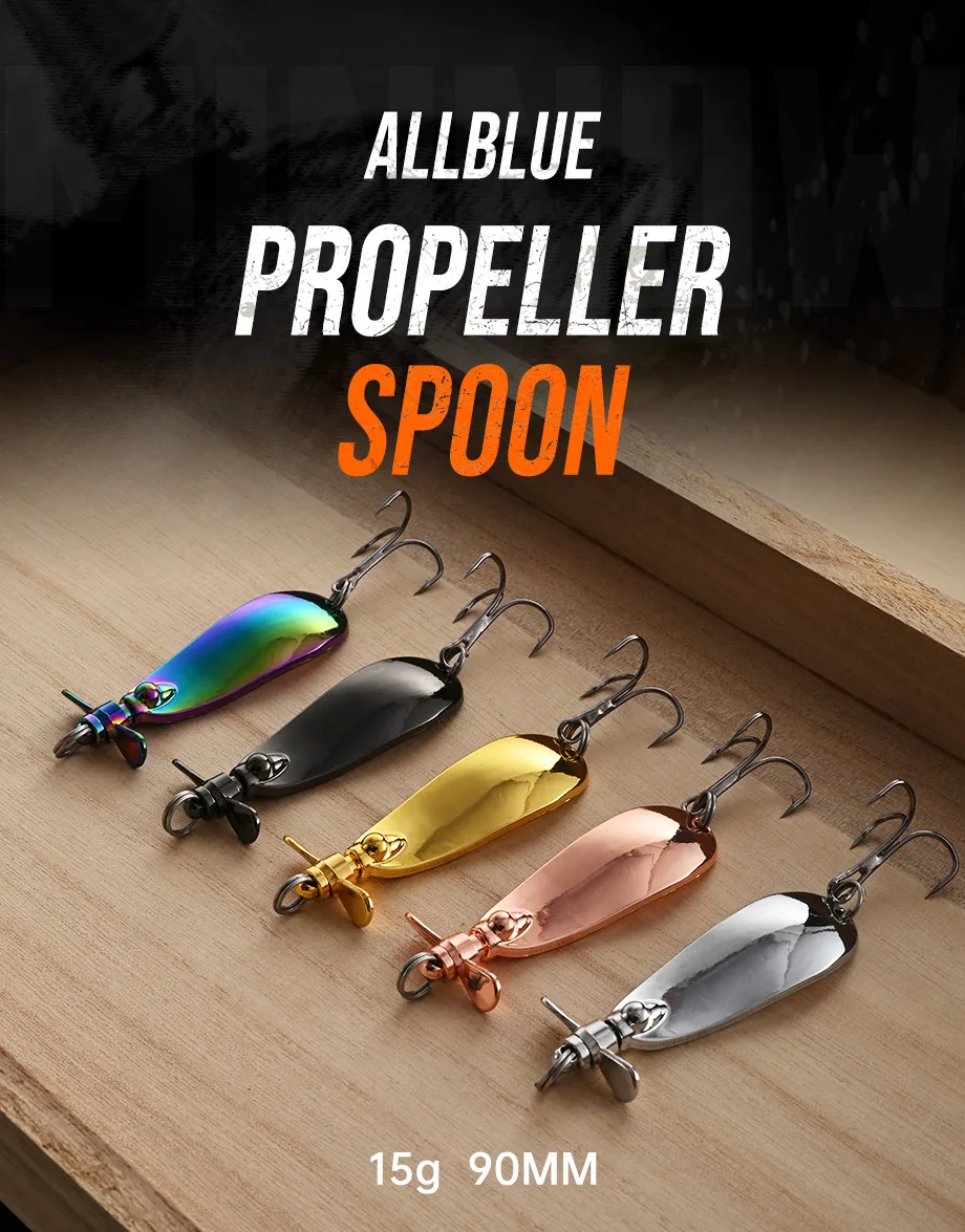 Spinner metálico ALLBLUE para pesca de agua dulce