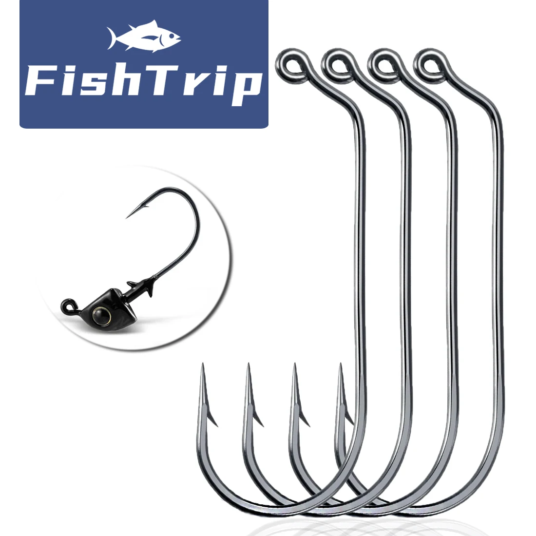 Anzuelo curvo Aberdeen FishTrip 60° – Para jig head