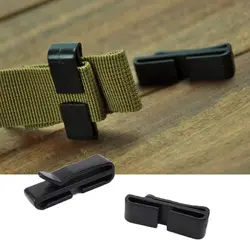 Hebillas negras con clip y sistema Molle para mochila de camping