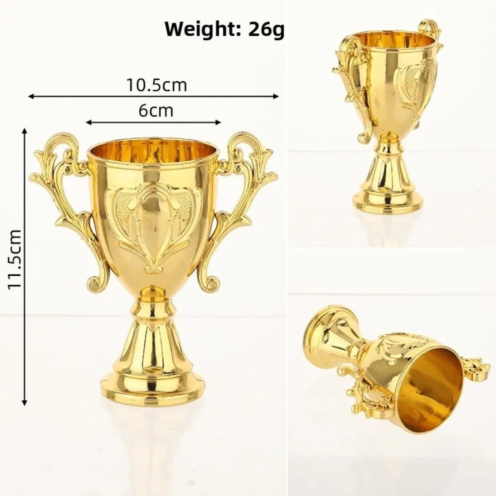Caja trofeo para dulces plateada y dorada, decoración de mesa - imagen 2