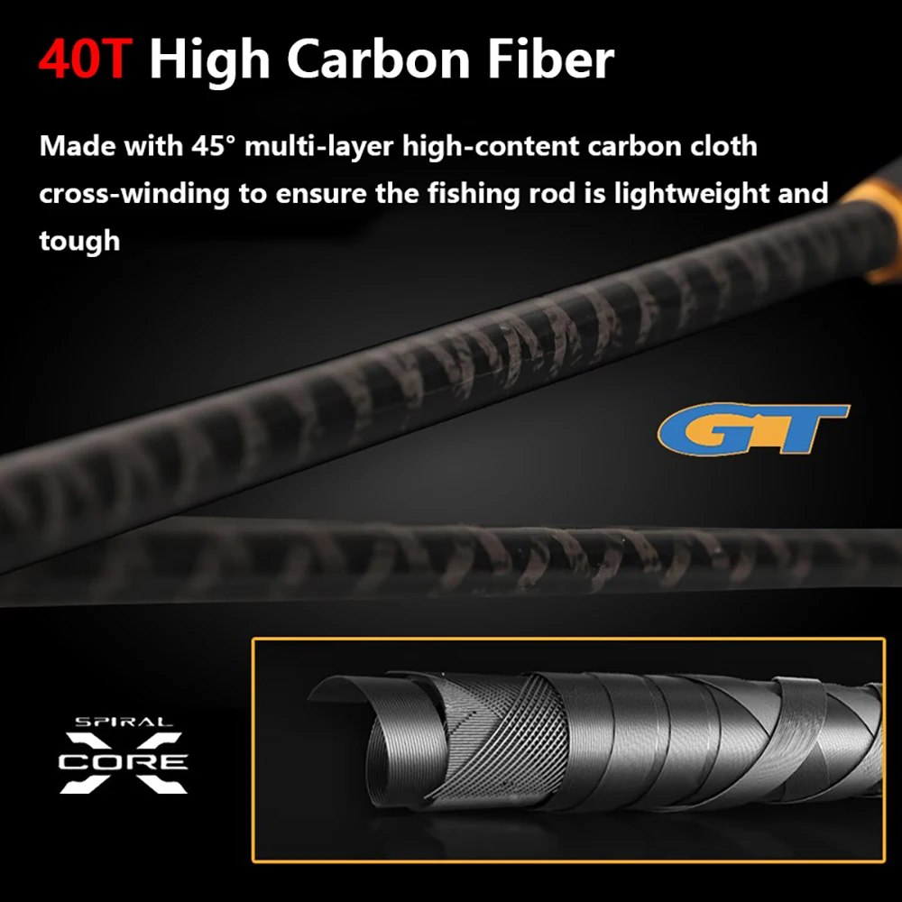 Caña FUJI jigging lento para pulpo, calamar y sepia carbono - imagen 2