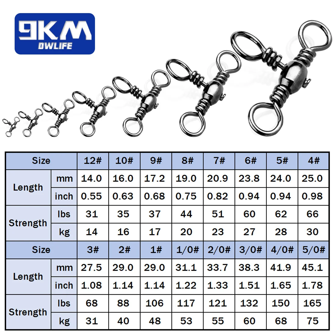 Giratorio 3 vías de latón inoxidable para Surfcasting agua salada - imagen 5