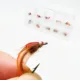 Moscas secas Scud Ninfa rojo para pesca de trucha y lubina - imagen 3