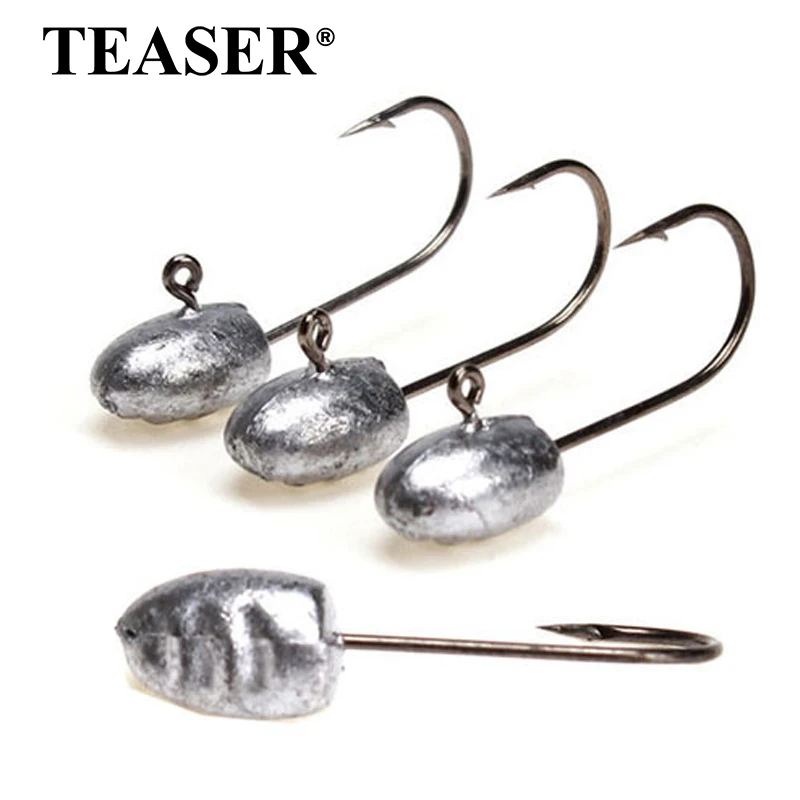Jig Head pequeños con anzuelo para vinilo y pesca en lago - imagen 2