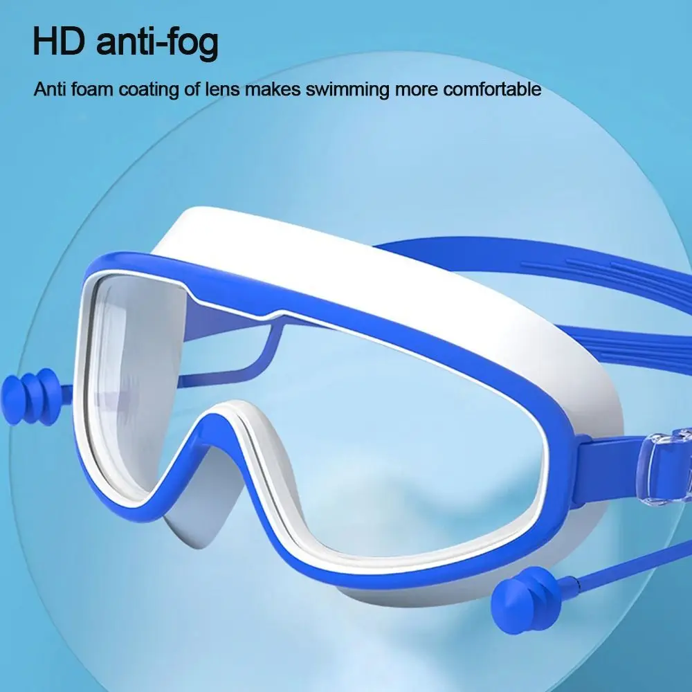 Gafas de natación antiniebla gran montura infantil con tapones - imagen 2