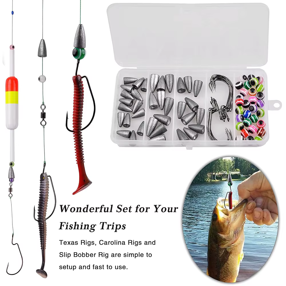 Kit Texas Rig Carolina para lubina – Señuelos completos de pesca - imagen 4