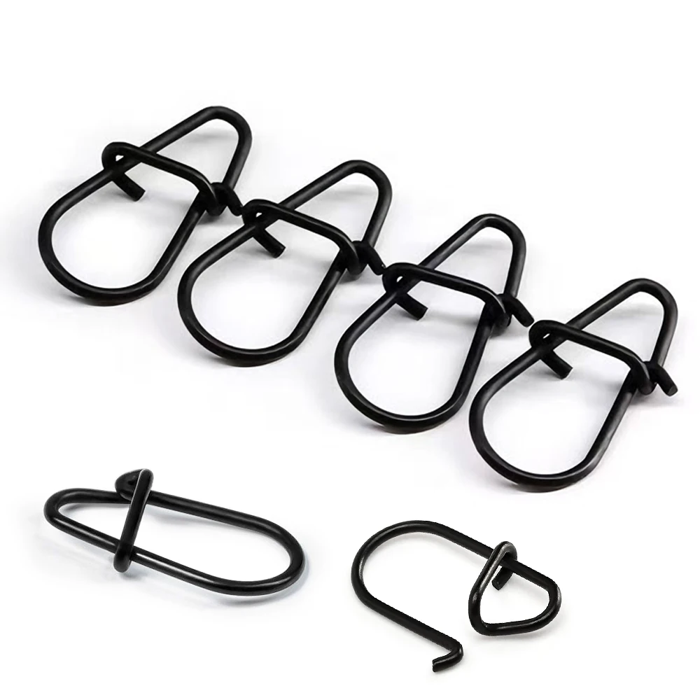 Emerillones rápidos Duo Lock inox negro giratorios para señuelos - imagen 2