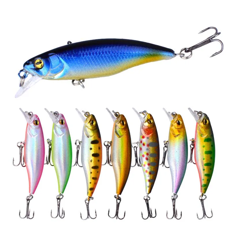 Señuelo Minnow Wobbler de plástico duro con ojos 3D para carpa
