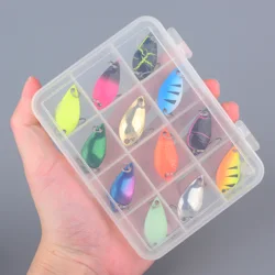 Cucharas giratorias para trucha con anzuelo jig de metal armado