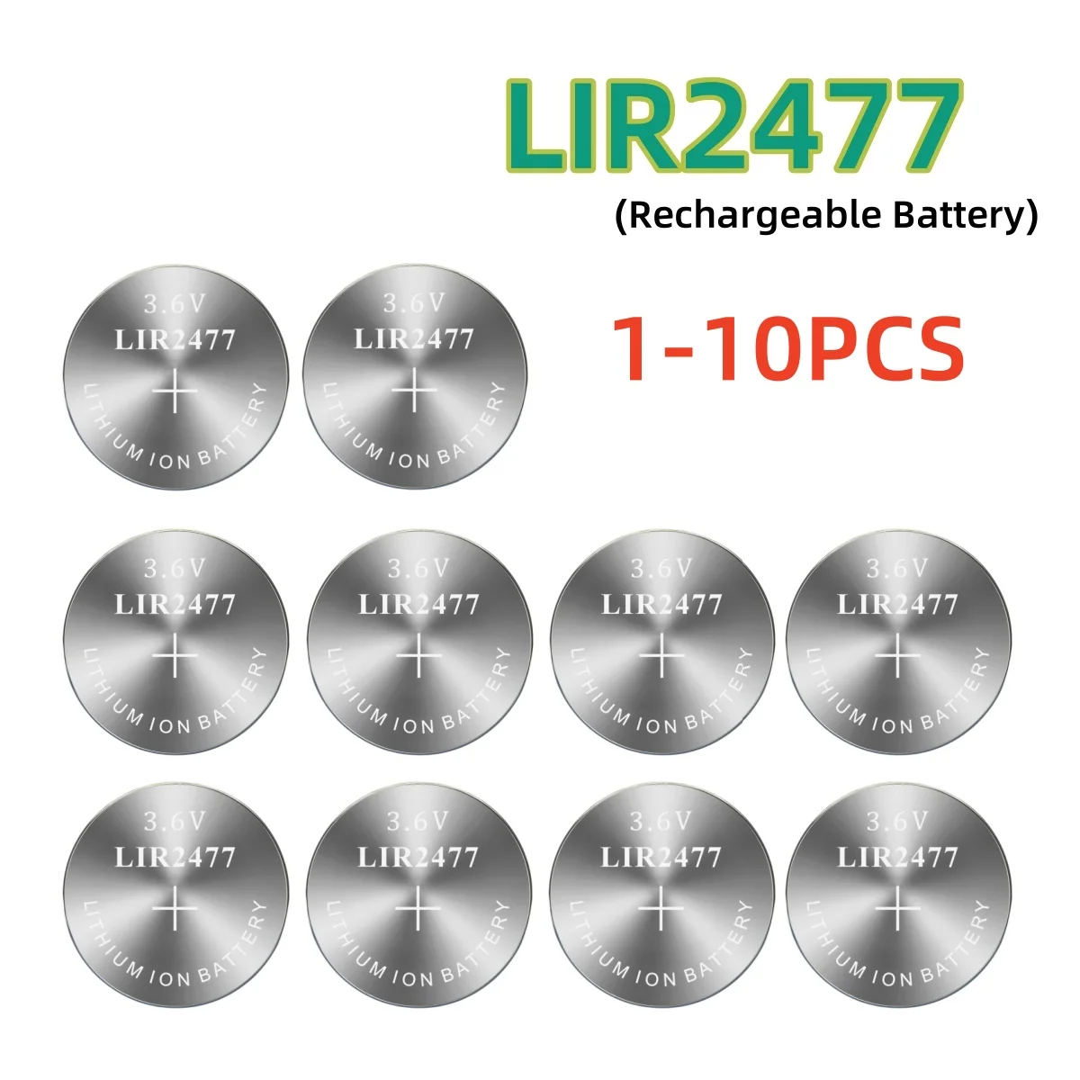 Batería de botón recargable CR2477 LIR2477 para reloj - imagen 5