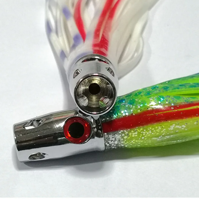 Señuelo marino para atún Marlin - cabeza cobre con pulpo y calamar - imagen 4