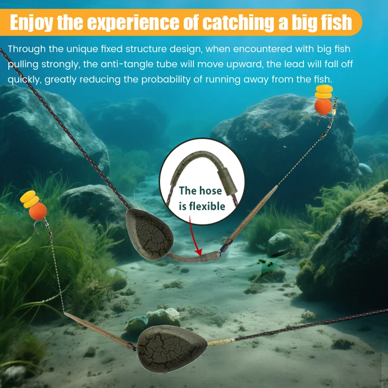 Kit líder en línea para pesca de carpa YOTO