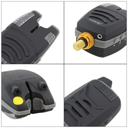 Alarmas de pesca Hirisi inalámbricas LED con sonido