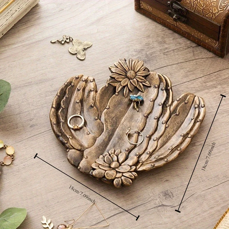 Plato decorativo cactus para guardar objetos y servir frutos secos - imagen 3