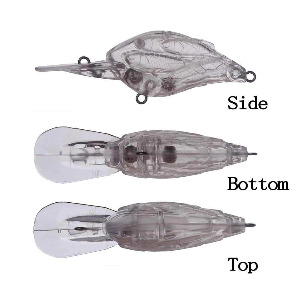 Chan’sHuang crankbait flotante sin pintar con sonajero - imagen 3