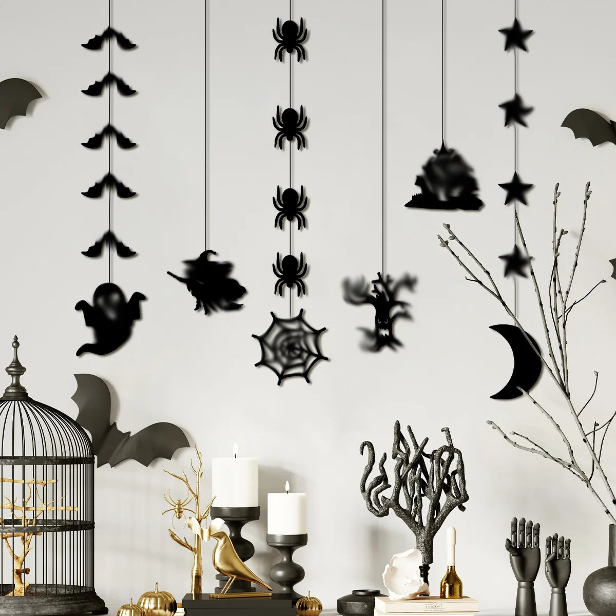 Adornos colgantes Halloween fantasma y bruja para decoración de casa - imagen 2