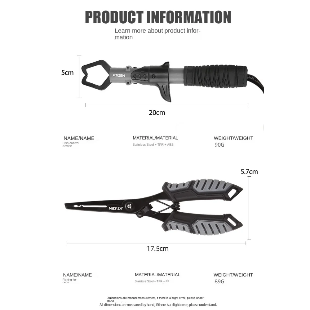 Alicates de pesca multifuncionales de acero inoxidable