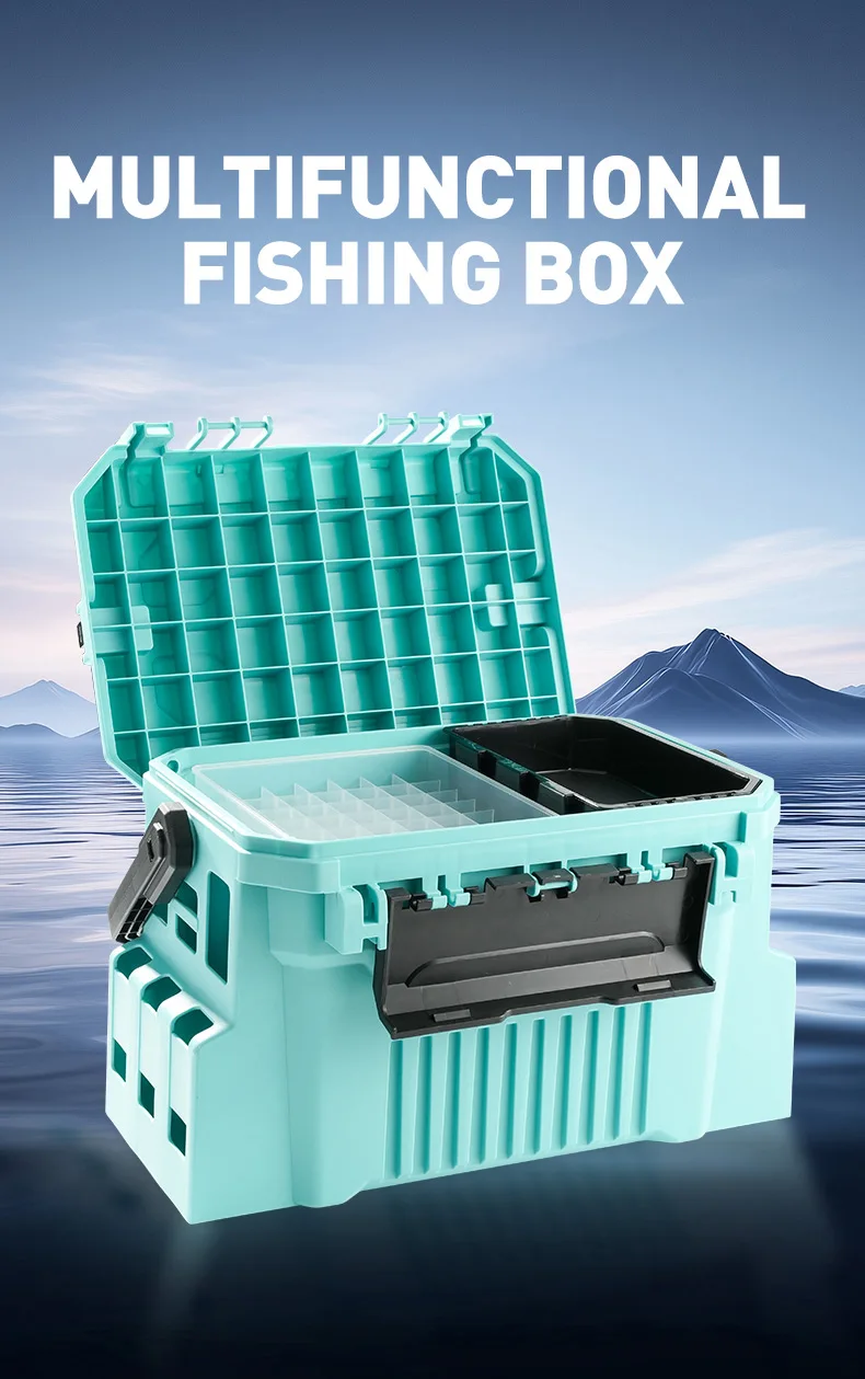 Caja de aparejos de pesca 20L con compartimentos
