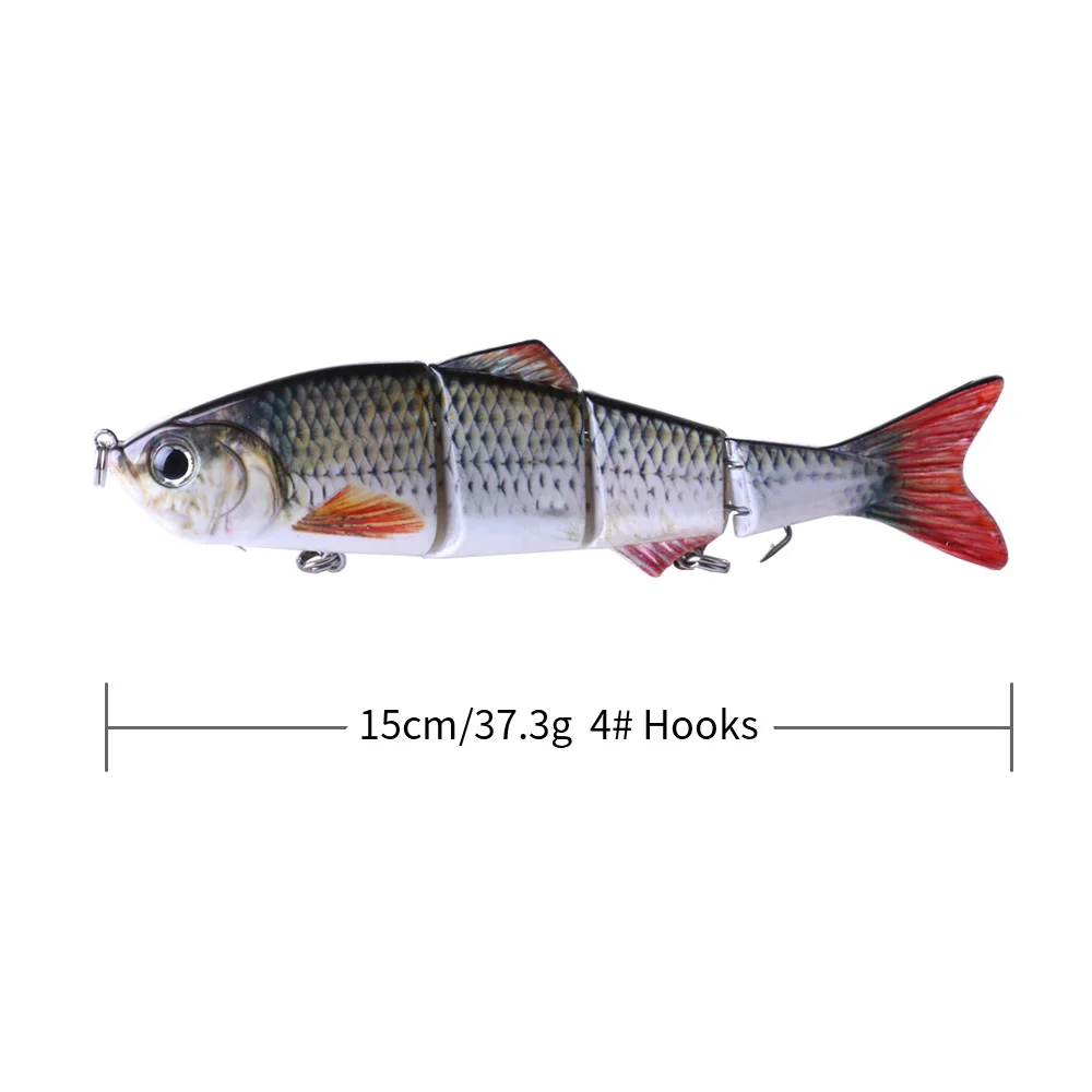 Señuelo de pesca articulado de 4 segmentos