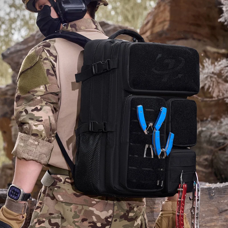 Mochila de Pesca Molle con doble correa para camping y senderismo