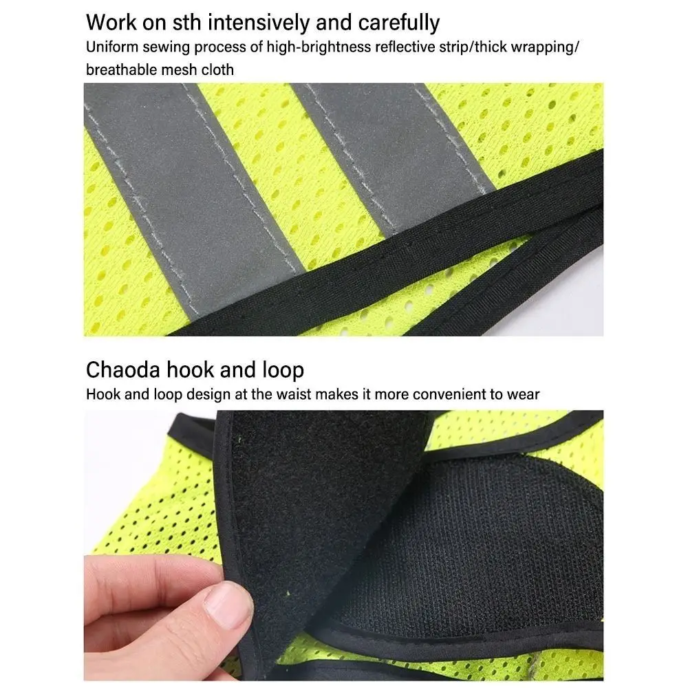 Chaleco reflectante con cinta elástica para correr y caminar nocturno - imagen 4