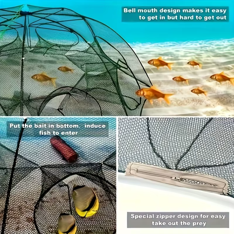 Trampa Plegable Automática para Cangrejos y Camarones de Pesca Marina - imagen 3