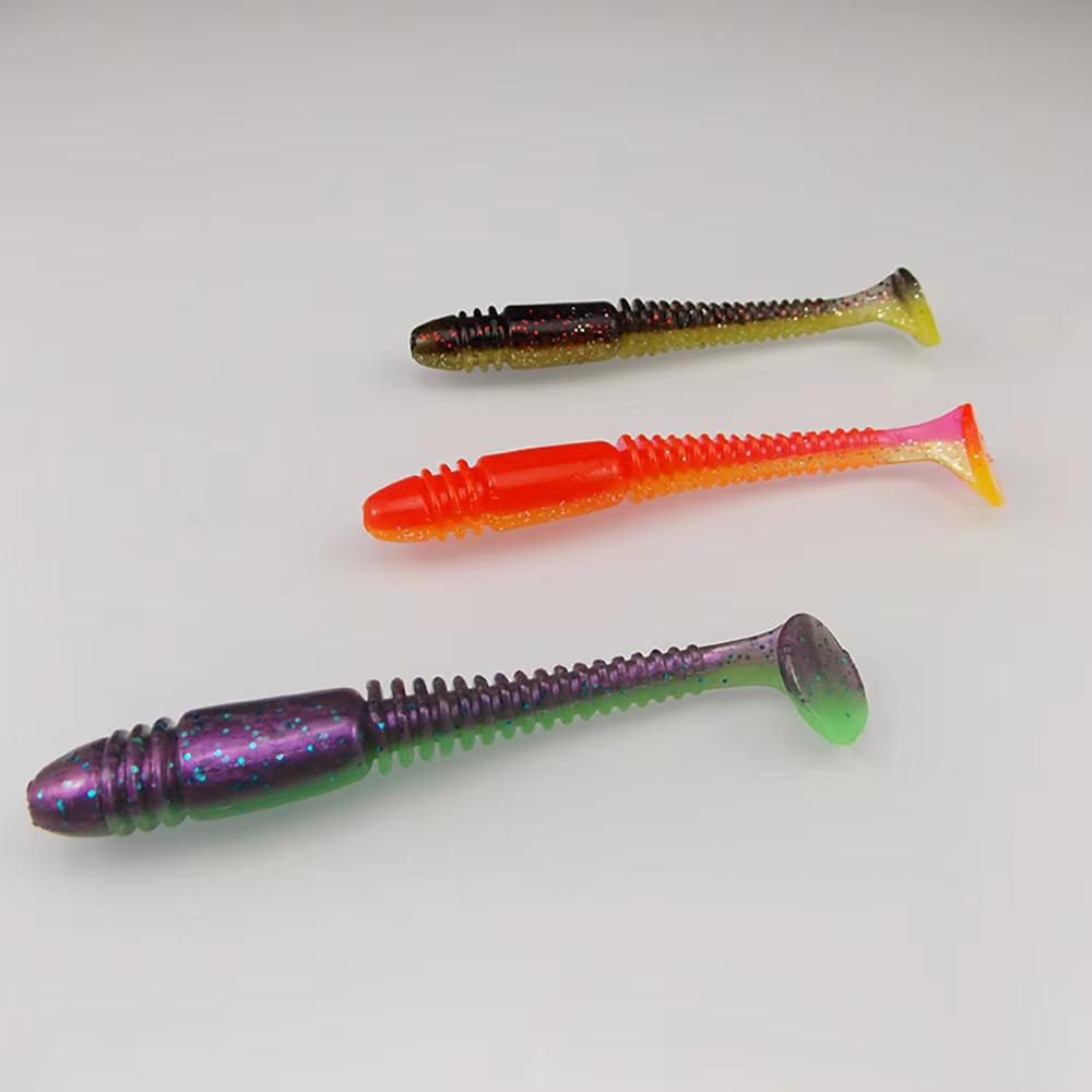 Kesfishing Vibro Worm 4" – Swimbait de silicona para lucio y trucha - imagen 4