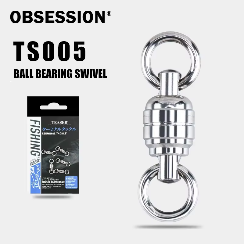 Obsessión TS005 Conector Giratorio Acero Inoxidable para Pesca Salada