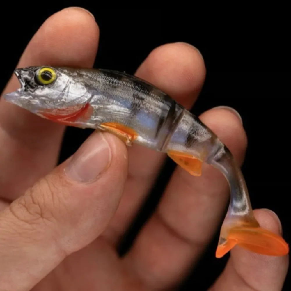 Señuelo de silicona con ojos 3D y cola en T, vinilo - imagen 3
