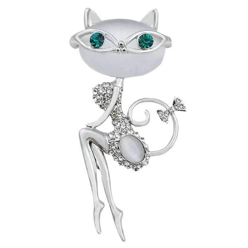 Broche de gatito para vestido de boda