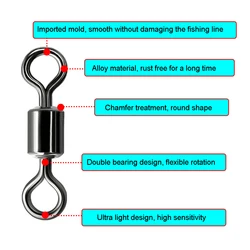 Conector giratorio para pesca rodamientos de bolas acero inoxidable